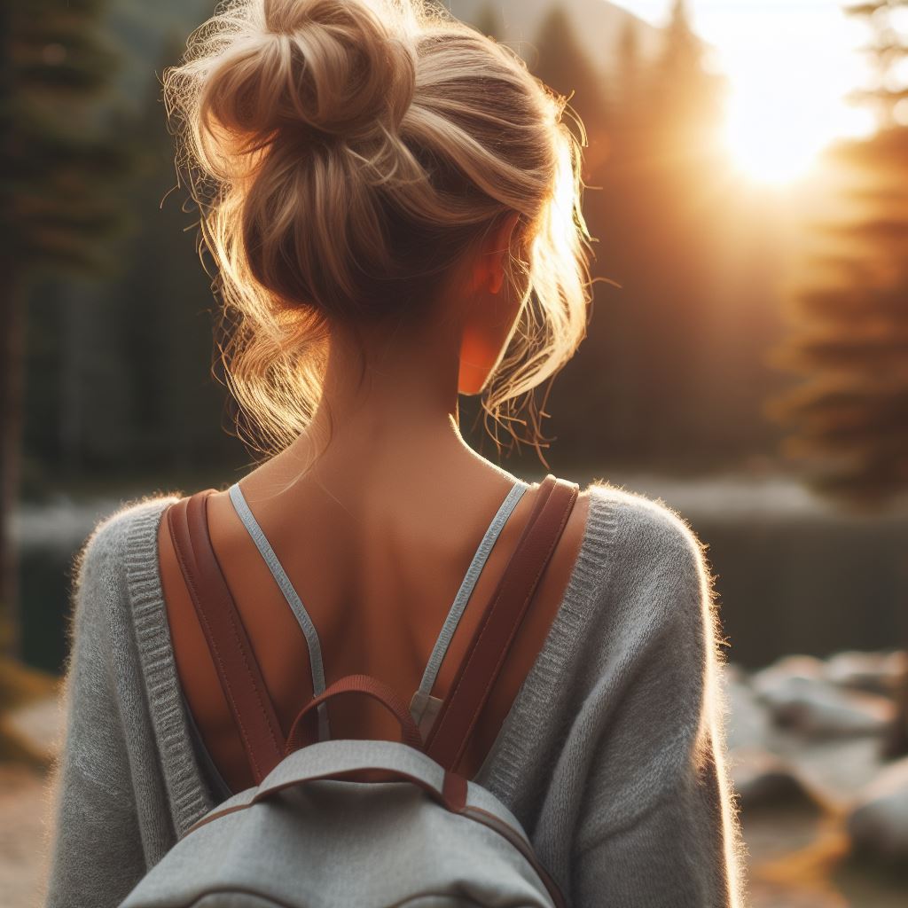 understanding introversion - a woman with a backpack facing the setting sun